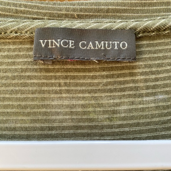 Pin-Striped Women’s Vince Camuto Front Tie Blouse - Picture 3 of 4